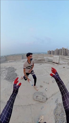 BLACK SPIDERMAN SUIT TRICKED! Epic Stair Chase & Bottle Grab! 🕷️💦 #Spiderman #Parkour #POV