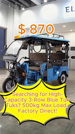 Practical Electric Tuk Tuk for Urban Mobility