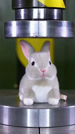 Hydraulic machine crush Rabbit toy #asmr