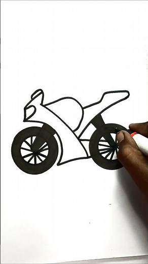 Mastering the Art of Superbikes: Easy Step-by-Step Drawing! 🏍️🔥|Debanjan Arts #shorts #bike