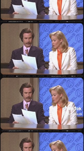 Anchorman: The Legend of Ron Burgundy (2004) #anchorman #menvswomen #ronburgundy #veronicacorningstone #willferrell #christinaapplegate #newsanchors #attention #2000smovies #2000scomedy #comedymovie #throwbackmovie #iconicscene