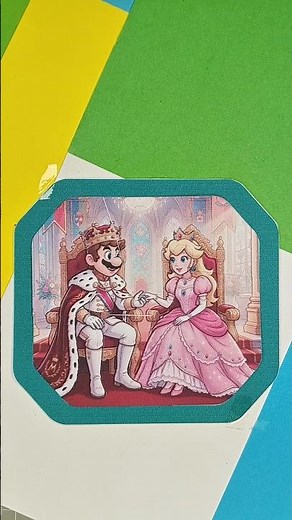 Mario Bros. and Princess Peach become the romantic king and queen #mario #peach #shorts