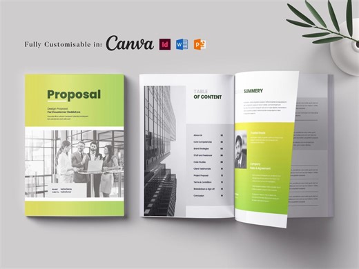 Professional Business Proposal Template: Editable in MS Word, Powerpoint, Canva & Indesign - Etsy