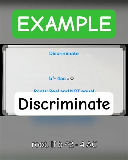 What is the Discriminate? How Do You Find the Roots? Example Practice Problem