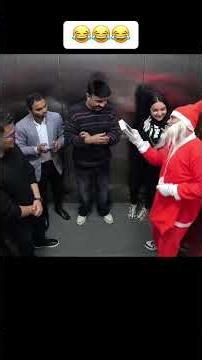 Santa clause in lift prank #youtubeshorts #fyp