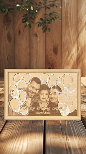Make birthdays unforgettable with a personalized touch! ✨ Our wooden plaques combine a cherished photo with a heartfelt message, creating a one-of-a-kind keepsake for any age. #lasergallery #PersonalizedBirthdayGifts #EngravedMoments #CelebrateWithLove | Laser Gallery Dubai