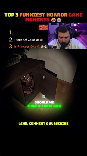 Top 3 Funniest Horror Game Moments (Scream of Agony 😂💀) #fnaf #horrorgames #gamingshorts