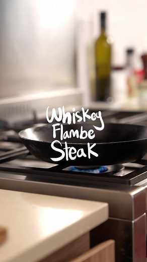 Whiskey Flambé Steak Recipe | Easy Home Cooking