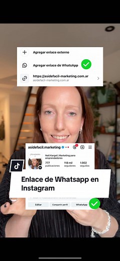 Cómo añadir el enlace de WhatsApp en Instagram