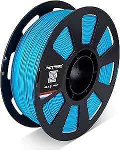 HATCHBOX PLA MAX V2 Robin Egg Blue 3D Printer Filament Made in The USA, 1.75mm Diameter 1 KG Spool, Premium USA Made 3D Printing Filament