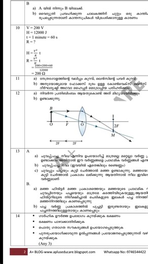 SSLC MODEL EXAM - ANS KEY - PHYSICS- MM