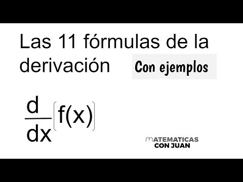 LAS FÓRMULAS DE LA DERIVACIÓN CON EJEMPLOS.