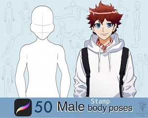 View 14 Reference Anime Male Body Poses