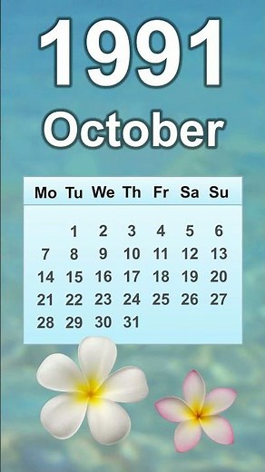 October 1991 Calendar