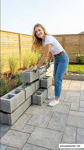 Easy Brick Backyard Planter Wall 🧱 🪴