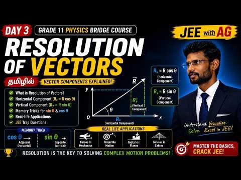 Class 11 Physics Resolution of Vectors Full Chapter in Tamil JEE Bridge Course