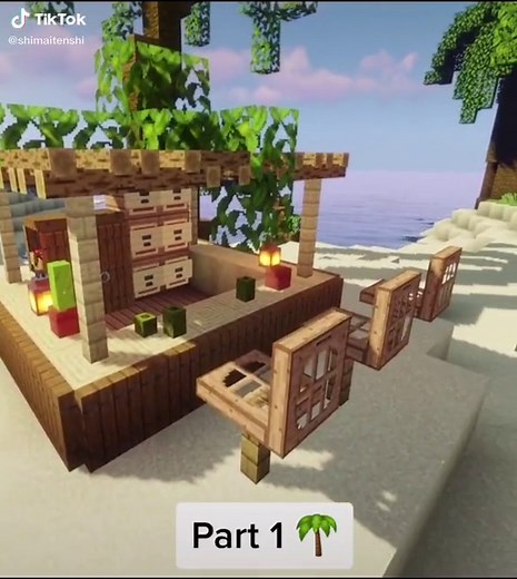 Minecraft Beach Bar Tutorial: Easy Tiki Hut Building Guide