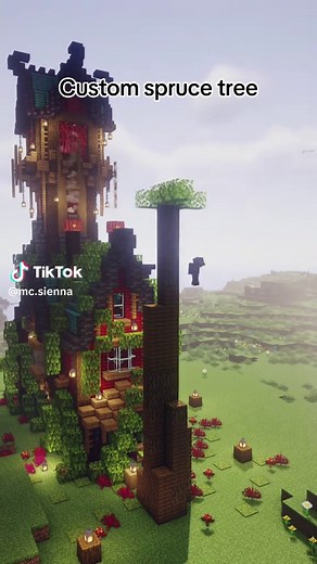 Custom Spruce Tree Creation in Minecraft