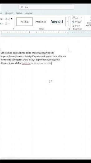 microsoft word 2025 Dikte -Sesle yazma #microsoftword