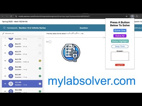 MyLab Solver - Automatically Solve Pearson MyLab HW!