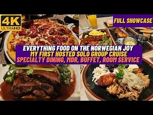 [4K] EVERYTHING FOOD on Norwegian Joy | Specialty Dining | MDR | Buffet | Room Service