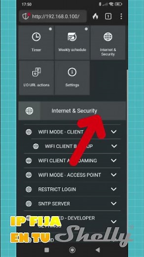How to assign a static IP address to a Shelly device