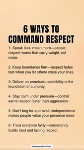 23K views · 127 reactions | 6 ways to command respect | Advanced Life Skills | Facebook