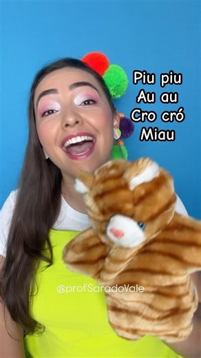 The chick goes peep peep, the dog goes woof woof, the frog goes croak croak, the cat goes meow. #...