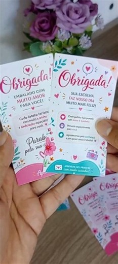 Cartão de Agradecimento para Clientes | 2 Modelos Lindos para Seus Pedidos