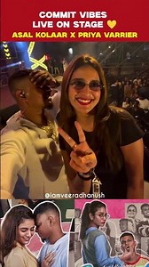Commit ❤️ Asal Kolaar x Priya Varrier 😍🔥 #music #live #stageperformance #couple #love #indie #shorts