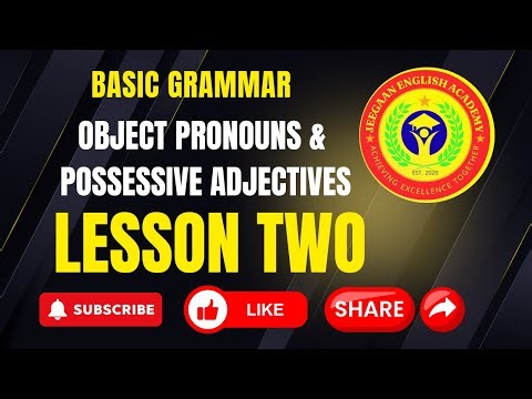 Basic English Grammar Course for Beginners: Lesson Two