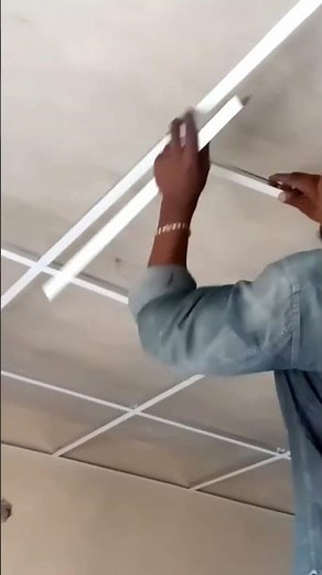 How to install suspended ceiling #t-grid #suspendedceiling #dropceiling #lagos #ogunstate #shorts