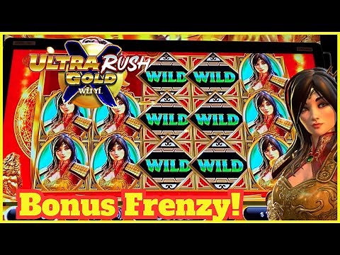 Bonus Frenzy - Ultra Rush Gold Slot Machine - Wouldn't stop Bonusing!!!