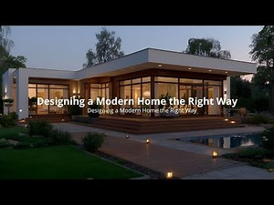 Designing a Modern Home the Right Way
