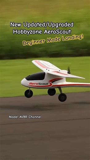 Hobbyzone AeroScout (Updated/Upgraded 2026) Beginner Mode Landing! #new #aviation #rcplane
