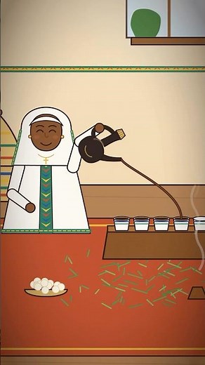 Goats Discovered Coffee?! The Ethiopian Legend of Kaldi ☕🐐 #Shorts