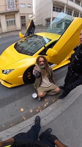🚨😂 Se pensaron que iba a Robar el coche... #Policia #Lamborghini #Homeless #Millonario #Viral | Jao 777 Hip Hop
