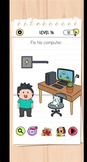 Brain test level 75 to 77 ytshort #youtube short # Subscribe & like#Flash__ game Online game