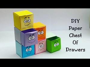 DIY MINI PAPER CHEST OF DRAWERS / Paper Craft / Easy Origami Storage Box DIY /Desk Organizer Drawer