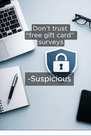Dont trust free gift card surveys
