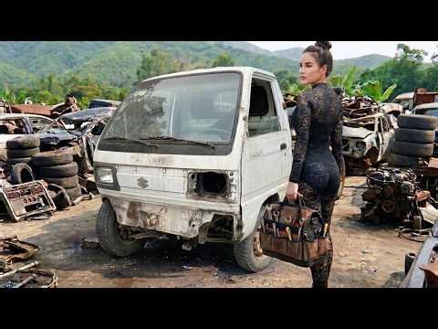 18-Year-Old Genius Girl Restores a Completely Wrecked Old Suzuki Truck to Perfection