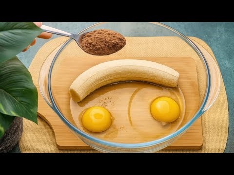 Only 3 Ingredients! Banana Egg Cocoa Dessert 🍮