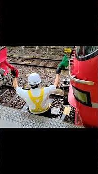 名鉄連結作業 Nagoya Railroad coupling work