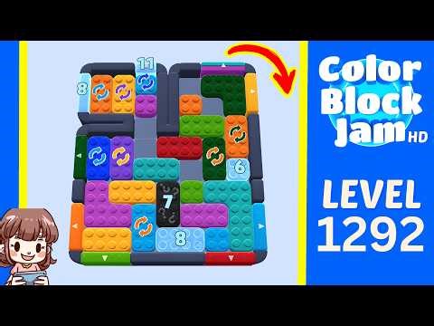 Color Block Jam Level 1292 Solution Walkthrough