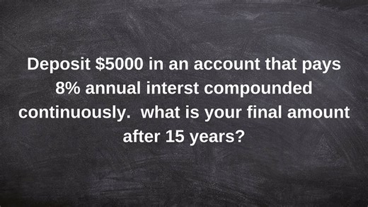 Determine the final value for compound interest problems