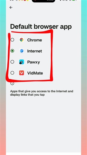 Default Browser app settings #shorts #youtubeshorts #viral