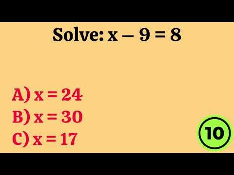 Only 1% Can Solve These 20 Linear Equations | Algebra MCQ Quiz