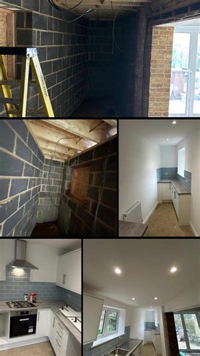 Primera y segunda instalación para la ampliación de cocina