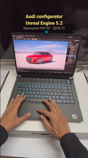 This is how Audi looks like in Unreal Engine 5.2 running on Alienware M15 R7 with 3070 TI 😮 #shorts