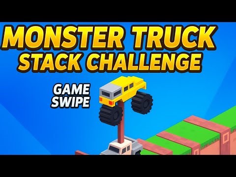 Monster Truck Stack Challenge | Tallest Build Wins! | Gameplay |